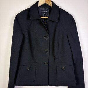 Talbots Women's Black Cropped Jacket Blazer Minimalist Classic Office